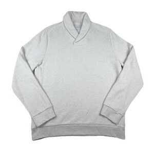 Free Assembly Mens Sweatshirt Beige Size L Pullover Shawl Collar Relaxed‎ Fit
